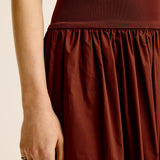 Esse Studios Cotton Rib Maxi Skirt in Java