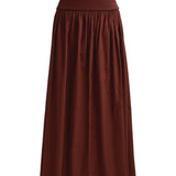 Esse Studios Cotton Rib Maxi Skirt in Java