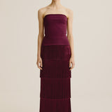 Esse Studios Illi Strapless Top in Shiraz
