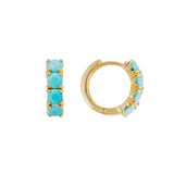 Fairley Turquoise Midi Hoops