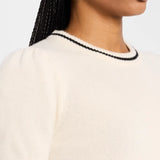 Frame The Cashmere Gathered Sweater in Cream
