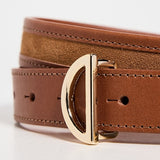 Frame The Crescent Belt in Camel Multi