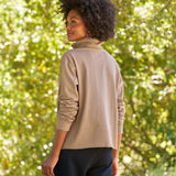 Frank and Eileen Patrick Popover Fleece Henley in Toasted