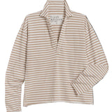 Frank and Eileen Patrick Henley in White and Camel Stripe