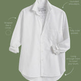 Frank and Eileen Eileen Relaxed Shirt in White Tattered Denim
