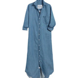 Frank and Eileen Rory Maxi Shirtdress in Vintage Stonewashed Indigo