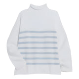 Frank and Eileen Monterey Sweater in White with Ice Stripe