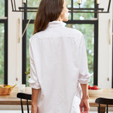 Frank and Eileen Eileen Relaxed Shirt in White Tattered Denim