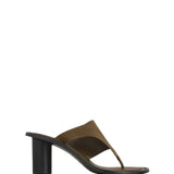 A Emery Hardie Heeled Sandal in Hazel Suede