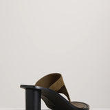 A Emery Hardie Heeled Sandal in Hazel Suede