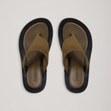 A Emery Hardie Heeled Sandal in Hazel Suede