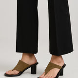 A Emery Hardie Heeled Sandal in Hazel Suede