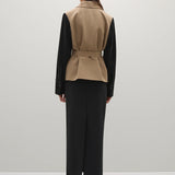 A Emery Harvey Jacket in Black and Fawn