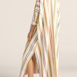 Ilio Nema Pollux Maxi Caftan in Afro Broken Stripe
