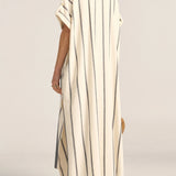 Ilio Nema Castor Caftan in Black and White