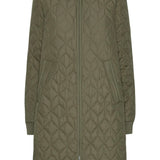 Ilse Jacobsen Art 06 Long Qulit Coat in Army