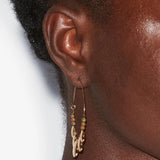 Isabel Marant Adriel Large Hoops in Khaki
