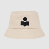 Isabel Marant Haley Hat Logo in Ecru and Black