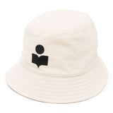 Isabel Marant Haley Hat Logo in Ecru and Black