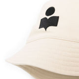 Isabel Marant Haley Hat Logo in Ecru and Black