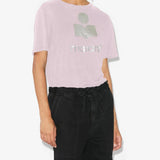 Isabel Marant Zewel T-Shirt in Light Pink and Silver