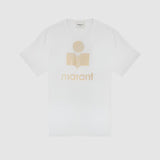 Isabel Marant Zewel T-Shirt in White and Light Gold