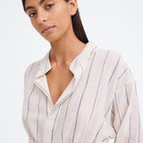 Jac and Jack Shakespeare Dress in Wide Fine Stripe Natural and Black