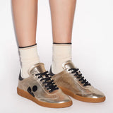 Isabel Marant Kaycee Sneakers in Light Gold and Black
