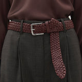 A Emery Kya Belt in Merlot