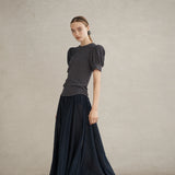 Luxe De Valentina Como Puff Sleeve T-Shirt in Twilight Metallic
