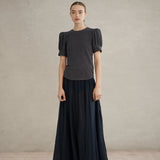 Luxe De Valentina Como Puff Sleeve T-Shirt in Twilight Metallic