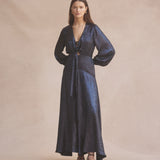 Luxe De Valentina Fontana Maxi Dress in Navy
