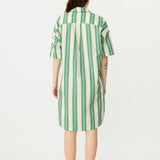 LMND Billie Midi Dress in Forest Multi Stripe