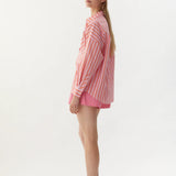 LMND Chiara Multi Stripe Long Sleeve Shirt in Aranchi and Light Rosa and Off White