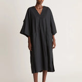 Lee Mathews Poplin Oversized tee Dress in Black
