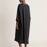 Lee Mathews Poplin Oversized tee Dress in Black