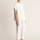 Lee Mathews Poplin Tee in Natural