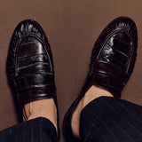 L'Eclisse Loafer in Brown Eel