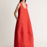 Lee Mathews Carmen dress in Cherry