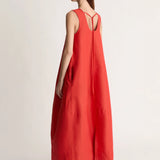 Lee Mathews Carmen dress in Cherry