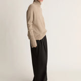 Lee Mathews Cashmere Turtleneck in Gravel