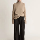Lee Mathews Cashmere Turtleneck in Gravel