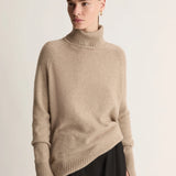 Lee Mathews Cashmere Turtleneck in Gravel