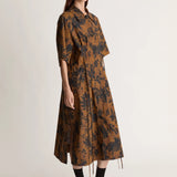 Lee Mathews Ivy Shirt Dress in Copper