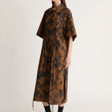 Lee Mathews Ivy Shirt Dress in Copper