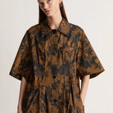 Lee Mathews Ivy Shirt Dress in Copper