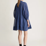 Lee Mathews Iris Mini Dress in Steel