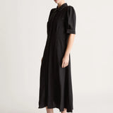 Lee Mathews Cassini Short Sleeve Dress in Black
