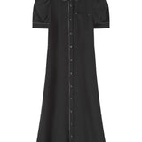 Lee Mathews Cassini Short Sleeve Dress in Black