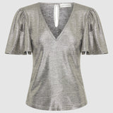 Luxe De Valentina Farfalla T-Shirt in Silver